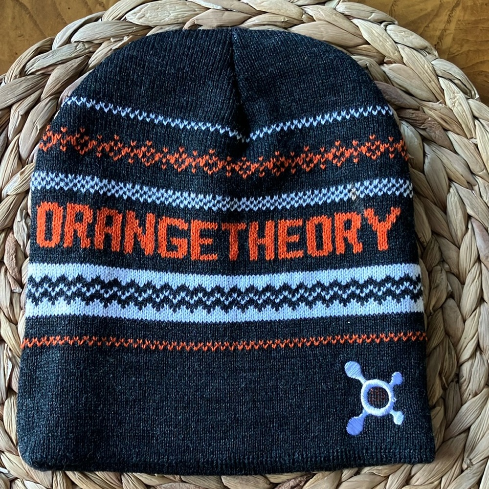Orangetheory Knit Beanie - Black and Orange
